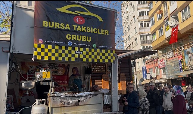 Bursa'da taksicilerden şehitler için anlamlı hayır