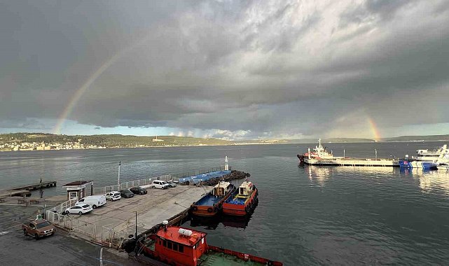 Çanakkale Boğazı'nda çifte gökkuşağı
