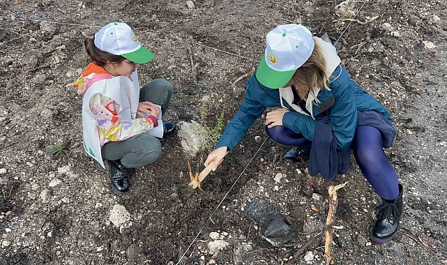 Çanakkale'de Milli Ağaçlandırma Günü çerçevesinde fidanlar toprakla buluştu