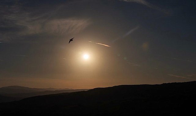 Çankırı'da kartpostallık gün batımı manzarası