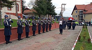 Çaycuma'da kalbine yenik düşen jandarma personeline son görev