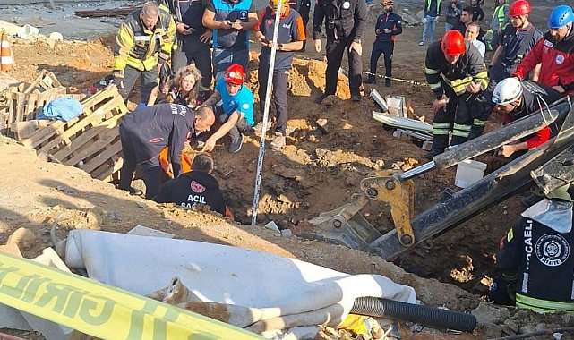 Çayırova'da inşaat alanında toprak altında kalan 1 işçi kurtarıldı