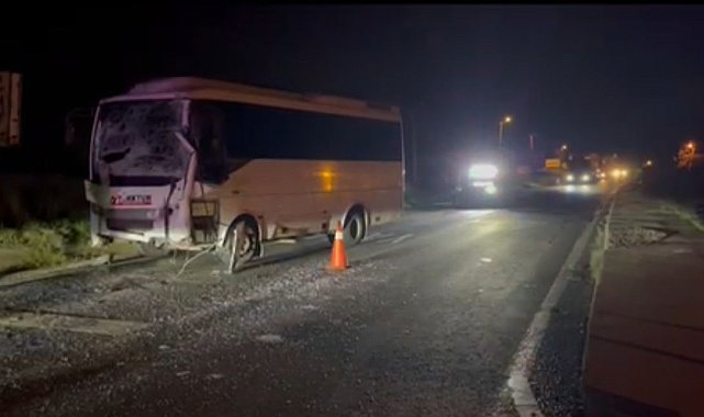 Çerkezköy'de iki servis aracı çarpıştı: 8 işçi yaralandı