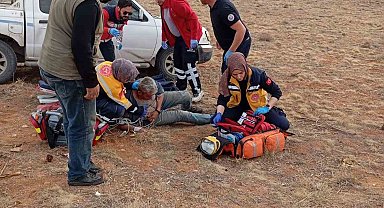 Dağda kalp krizi geçiren çobanın imdadına hava ambulansı yetişti