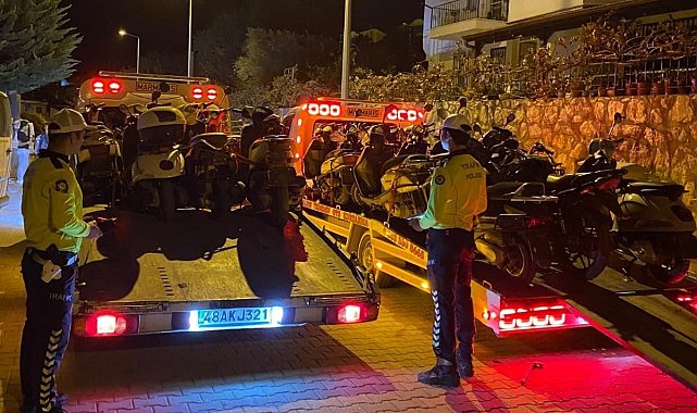 Datça'da motosiklet denetimi