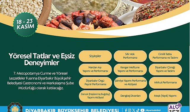 DBB Mezopotamya Gurme Fuarında Diyarbakır mutfağını tanıtacak