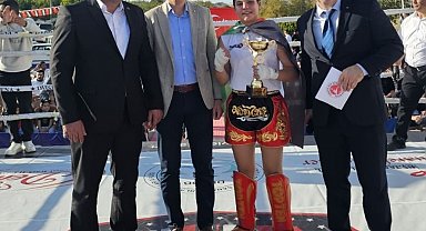 Denizli Kick Boks Galasında sporcular Filistin için ringe çıktı