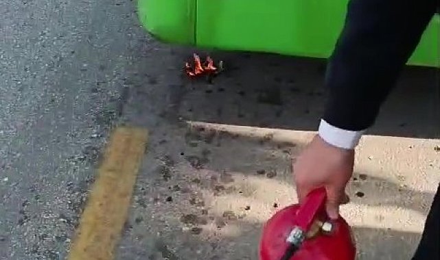 Denizli'de yanmaya başlayan halk otobüsünde facia ucuz atlatıldı