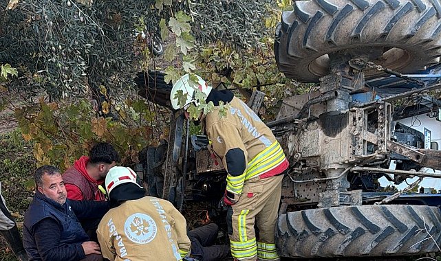 Devrilen traktörün altında kalan çiftçi hayatını kaybetti