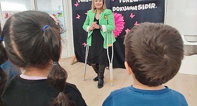Doğuştan koltuk değneğine mahkumdu, yılmadı öğretmen oldu