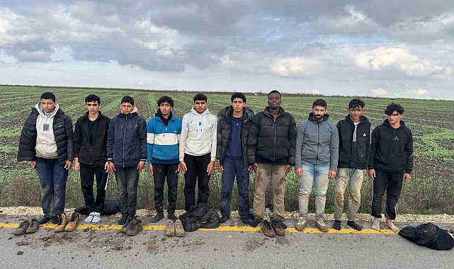 Edirne'de 10 düzensiz göçmen yakalandı