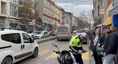 Edirne'de motosiklet devrildi, sürücü yaralandı