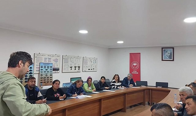 Edremitli çiftçilere iklim değişikliği ve sulama eğitimi verildi