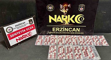 Erzincan'da 216 adet sentetik ecza ele geçirildi