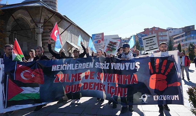 Erzurum'da sağlıkçıların 103 haftalık yürüyüşü sürüyor
