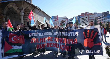 Erzurum'da sağlıkçıların 103 haftalık yürüyüşü sürüyor