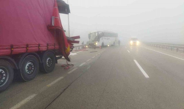 Erzurum'da yoğun sis kazaya sebep oldu