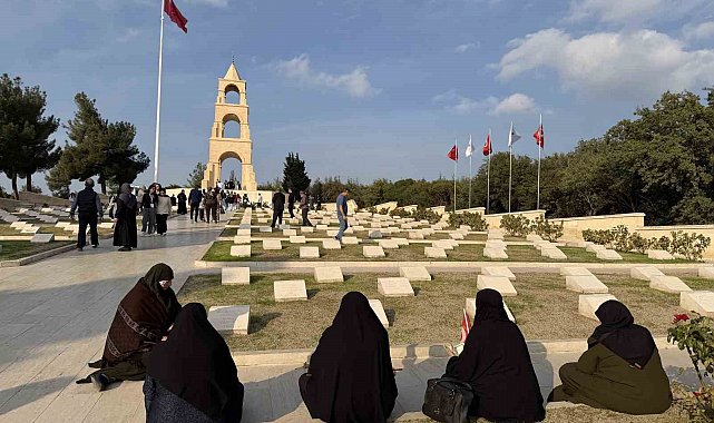 Erzurumlu şehit aileleri Çanakkale 57. Alay Şehitliğinde hüzünlendiler