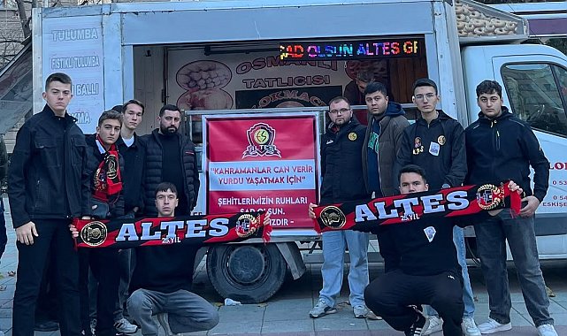 Eskişehirspor taraftarı, şehitler için lokma hayrı düzenledi