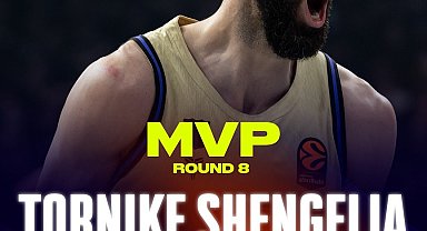 Euroleague'de 8. haftanın MVP'si Tornike Shengelia oldu