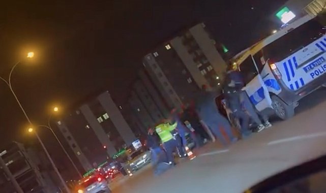 Gaziantep'te trafik cezasına tepki gösteren şahıslardan polise mukavemet