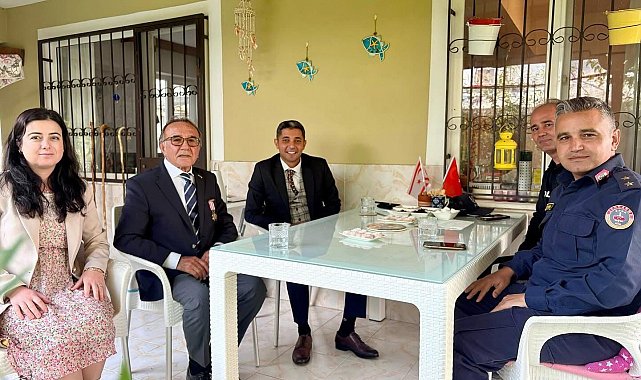 Gömeç'te Kıbrıs gazisine vefa ziyareti