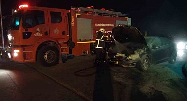 Hassa'da otomobil yangını