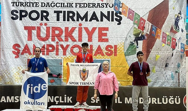 İnegöl Belediyesporlu sporculardan, spor tırmanışta Türkiye dereceleri
