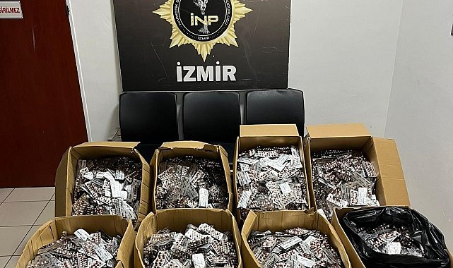İzmir'de uyuşturucu operasyonu: 168 bin 448 sentetik ecza ele geçirildi