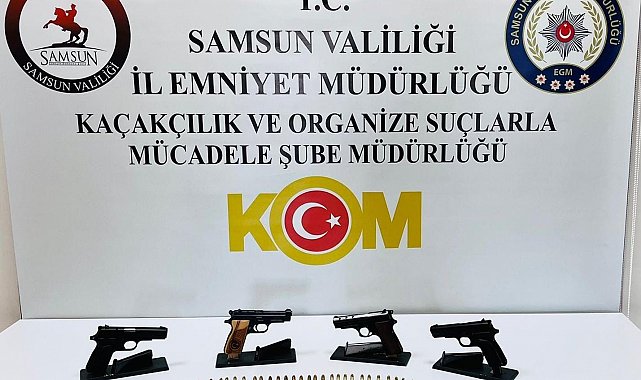 Kaçak silah operasyonunda 4 ruhsatsız tabanca ele geçirildi