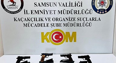 Kaçak silah operasyonunda 4 ruhsatsız tabanca ele geçirildi