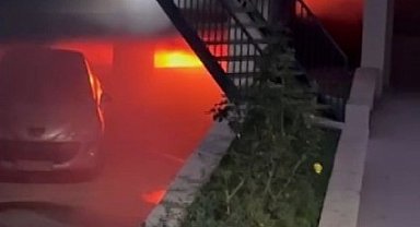 Kahramanmaraş'ta elektrikli otomobil alev alev yandı