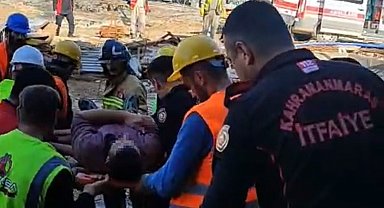 Kahramanmaraş'ta inşaatta iskele çöktü: 1 yaralı