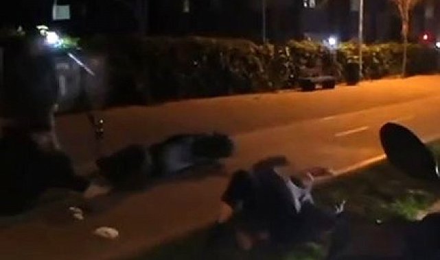 Kaldırımda bir vatandaşa elektrikli scooter çarptı