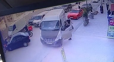 Karabük'te el freni çekilmeyen kamyonet geri geri kaydı: Otopark görevlisi faciayı önledi