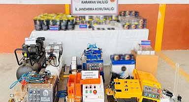 Karaman'da 35 bin 100 adet makaron ele geçirildi