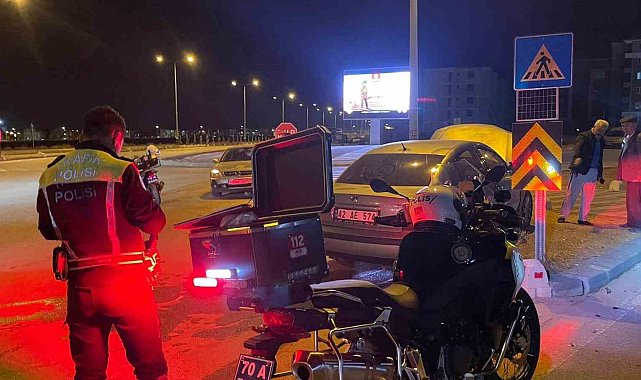 Karaman'da iki otomobil çarpıştı: 1 yaralı