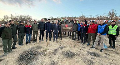 Karaman'da şehit düşen 20 asker için fidan dikildi
