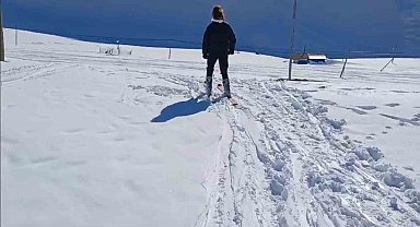 Kayak merkezi olmayan Giresun'da kayak sezonu Eğribel'de açıldı