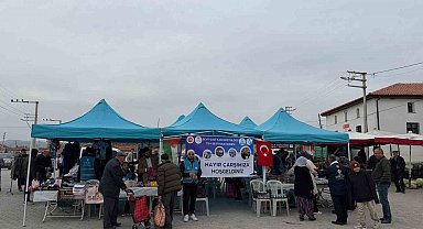 Kırka'da geliri Gazze'ye ulaştırmak amacı ile hayır çarşısı açıldı