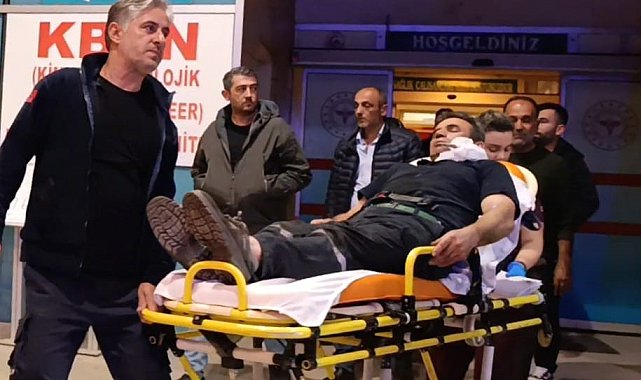 Kömürleri indirirken yüzüne demir saplandı