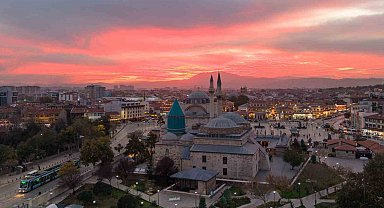 Konya'da kartpostallık gün batımı manzaraları