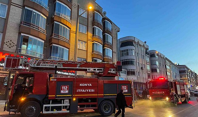 Kulu'da apartmanda yangın paniği