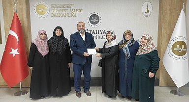 Kütahya'da Kur'an Kursu öğrencilerinden, "Hediyem Kur'an Olsun" kampanyasına destek