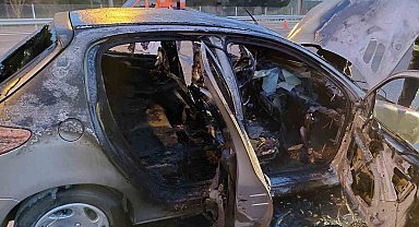 Lüleburgaz'da otomobil yangını