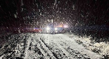 Malatya kırsalında kar yağışı etkili oluyor