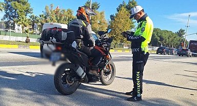 Manisa'da motosiklet denetimlerinde 716 sürücüye ceza