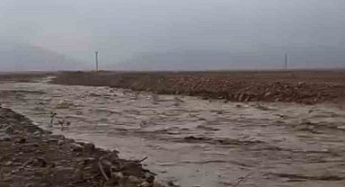 Mardin'de sağanak yağış sonucu dere taştı