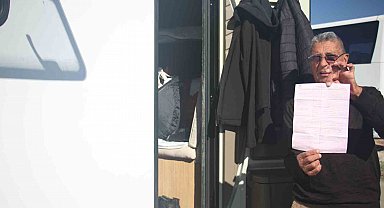 Marmaris'te karavanda yaşayan emekliye belediyeden "barınma tutanağı" şoku