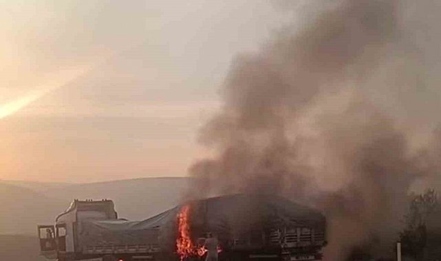 Mersin'de tırda çıkan yangın korkuttu